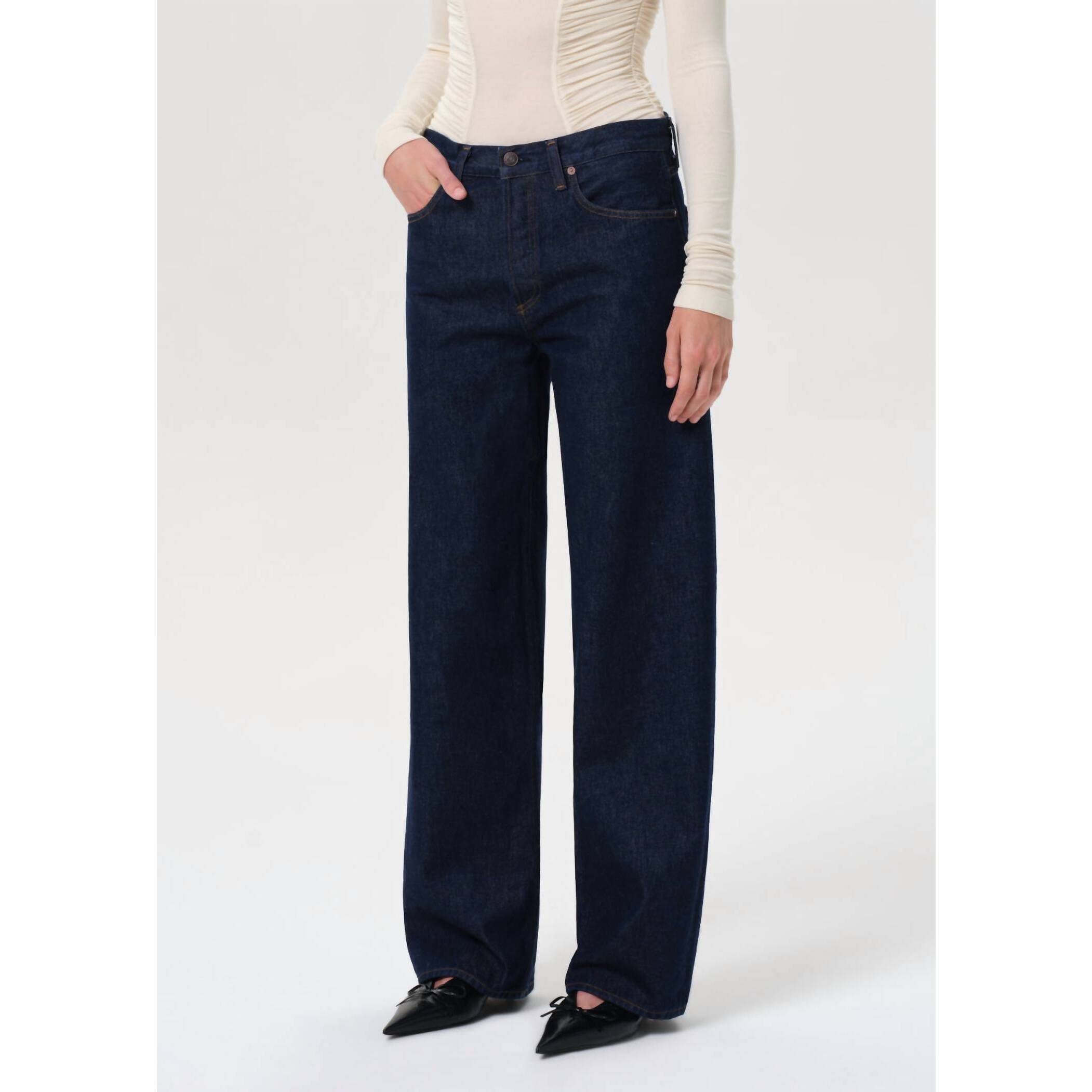 Agolde Arc  Dark Indigo Wide Leg Denim